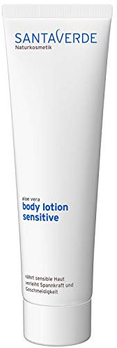 Santaverde / body lotion sensitive / Körperlotion / feuchtigkeitsspendend / beruhigend / regenerierend / für sensible & trockene Haut / reiner Aloe Vera Saft / biologischer Anbau / 100 % vegan / 150ml