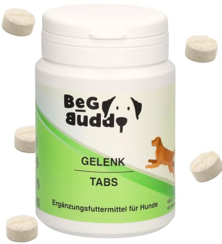BeG Buddy Gelenktabletten Hund mit Grünlippmuschel, Teufelskralle, MSM, Glucosamin - [100] Tabs - [Deutsches] Produkt für Gelenke Aller Hunde-Rassen