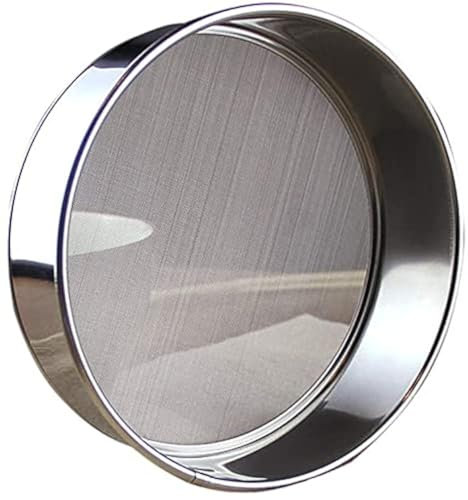 PIQIUQIU 1 pz setaccio per Farina in Acciaio Inossidabile, colino a Maglia fine setaccio per Farina Alimentare, Riso, Cereali, 15 * 4,5 cm