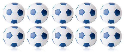 Robertson Kickerball Winspeed 35 mm 10er Set weiß-blau, farbecht, Abriebfest und langlebig, für Tischfußball und Tischkicker