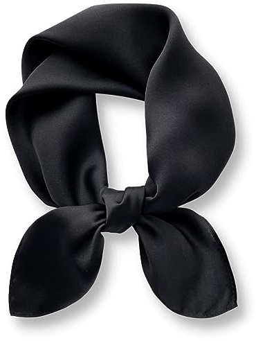 PoeticEHome Bufanda de seda de morera 100% pura color liso, pañuelo cuadrado 68x68cm para mujer, accesorio para cabeza y cuello en tono sólido, regalo empaquetado