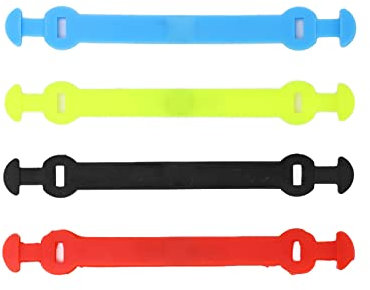 Topyond POWERTI Antivibrazioni per Racchetta da Tennis - Ammortizzatore Lungo in Silicone per Corde da Tennis - Confezione da Quattro (Rosso/Nero/Blu/Giallo) - Ammortizzatori Esterni Fai da Te