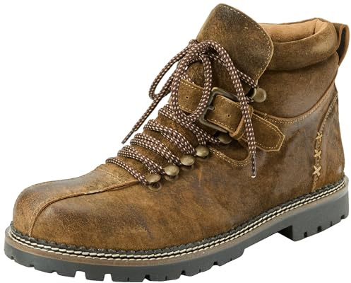 Stockerpoint Herren Tiago Trachtenstiefel, hellbraun gespeckt, 41