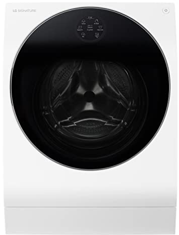 LG SIGNATURE LSWD099X, Klasse A, Waschtrockner 10-7 kg, 1550 U/min, 4-fach Klasse A, AI Direct Drive, Wärmepumpen Waschtrockner, Automatisches Dosiersystem, Steam-Funktion, 60 x 67.5 x 85 cm ꟷ Weiß