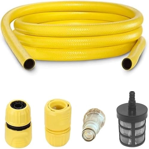 YUET Tubo di Aspirazione per Idropulitrice 5M con Attacco Rapido e Filtro Accessorio per Karcher K2 K3 K4 K5 K6 K7 & Bosch AQT Series ad Alta Pressione Lavaggio