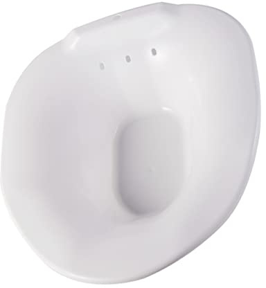 LOORGVEL Sitzbad Toilettensitz Becken Weiß Mit Überlaufschutz Öffnung Aus Langlebigem Material Für Schwangere Patienten Und Postpartale Pflege