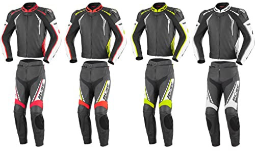 Büse Silverstone Pro 2-Teiler Damen Motorrad Lederkombi, schwarz/weiß/gelb, 44