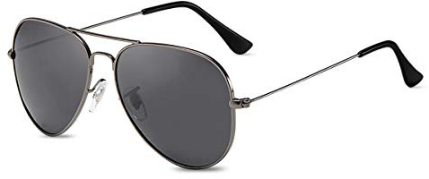 LumiSyne Rétro Lunettes De Soleil Polarisées Pour Homme Femme Style Pilote UV 400 Protection Miroir Lentille Monture En Métal Lunette De Vue Conduite Voyage