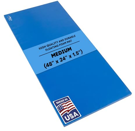 Aquamentor Pool Mat - Closed-Cell EVA Foam Polyurethane, Floating Swim Training Aid, Swimming Float, Pool Floats Water Mat and Beach Foam Mats for All Ages - Medium (48 x 24 x 1.5) Blue