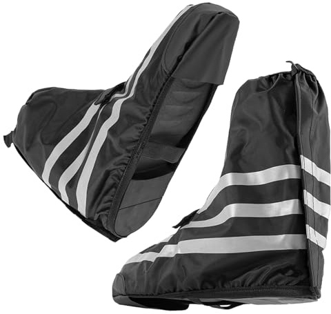 Nogsay Surchaussures imperméables pour vélo, Unisexe, Couvre-Chaussures de Pluie pour vélo, guêtres de Protection Contre la Pluie pour Cyclistes avec réflecteurs, Surchaussures de vélo