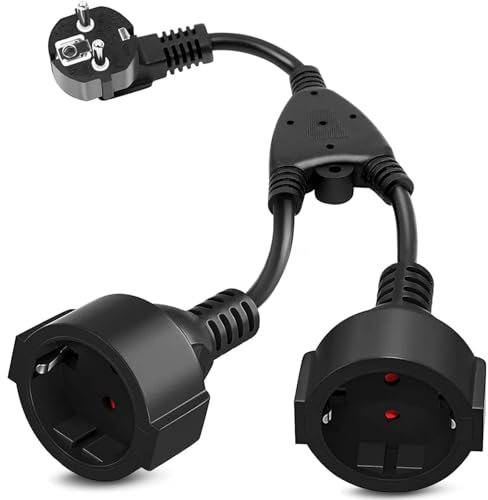 2m Verlängerungskabel Mehrfachsteckdose Doppelstecker für Steckdose