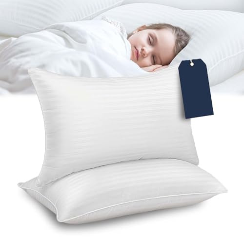 Gienslru Pillows, Anti-Snoring Pillow, Quick Rebound Soft Support Surround Fill Breathable Fabric, Stay Cool All Nighjt Pillow for Side and Back Sleepers (*2Pcs)