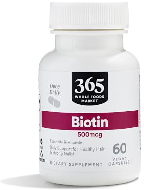 365 by Whole Foods Market, Biotin Vegetarian Capsules, 500 MCG, 60 CT