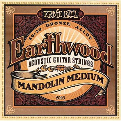 Ernie Ball 2065 Earthwood 80/20 Bronze Medium Mandolin Strings Gauges 10-14-24w-36