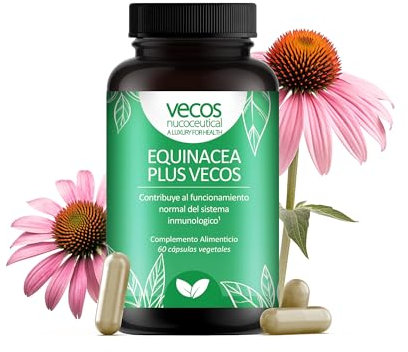Vitaminas para Reforzar el Sistema Inmunológico | Equinacea Plus | 60 Cápsulas | Ayuda a la Protección del Sistema Respiratorio | Propiedades Antioxidantes | Complemento Alimenticio