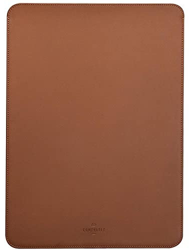 Comfyable Laptop Sleeve 14 Inch Precisely Compatible with MacBook Pro 14-inch M5 2025 M4 M3 M2 M1 Pro/Max 2024, Faux Leather Cover Case, Brown