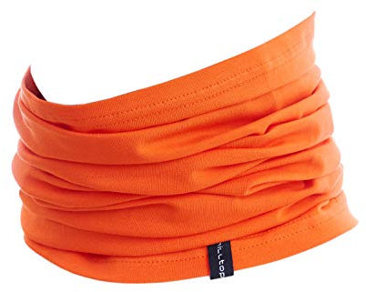 Hilltop Halstuch aus Baumwolle, Multifunktionstuch, Schlauchtuch, Bandana, Geschenk für Frauen und Männer, Farbe/Design:Orange