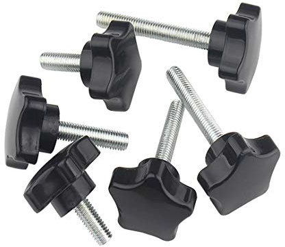 ANSIEDIO Viti a Testa Zigrinata, Bullone a Stella, Maniglia a Forma di Stella sul Pomello per Macchina Utensile,M8×35mm,5 pcs