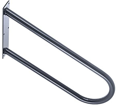 Metall-Handlauf Handlaufbügel Haltebügel Treppenbügel Haltegriff Stützgriff - für Treppen Treppenhaus Treppengeländer Eingang Pool Haus Garten (Länge - 80 cm, Anthrazit)