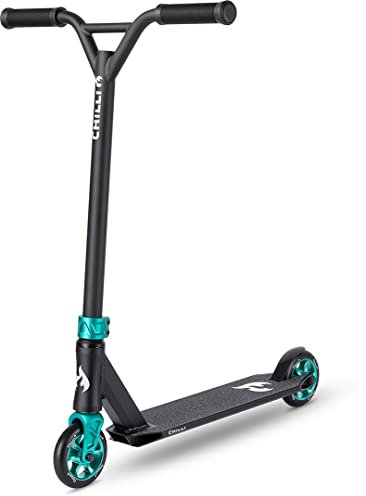 Chilli Pro Scooter 4000 | High-End Stunt Scooter | Der Einsteiger Stunt Scooter für angehende Profis | Gesamthöhe vo 77 cm | 110 mm PU Räder mit ABEC 9 Bearings | Sea