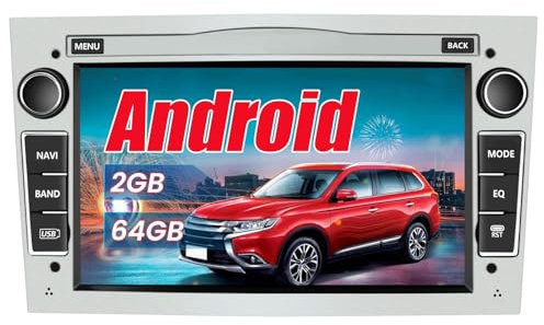AWESAFE Android Autoradio für Opel Corsa, Astra, Zafira, Meriva 2GB+64BG mit Navi Carplay, Bluetooth 7 Zoll Bildschirm Android 12 Radio unterstützt DAB+ WiFi Rückfahrkamera - Silber