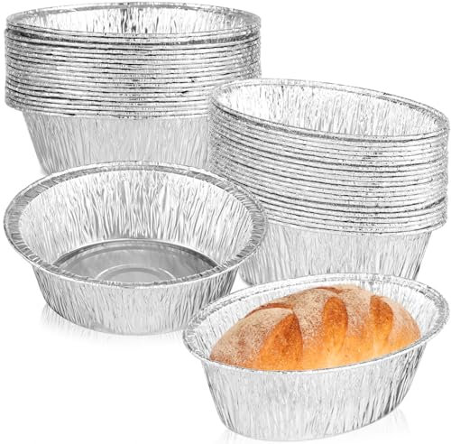ABOOFAN Pie Pans 40pcs Aluminum Foil Pie Tins Baking Tins Small Pie Tart Pans Food Container for Baking Grilling Cooking Storing Prepping