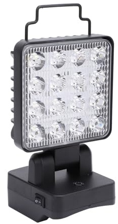 FTVOGUE Luz de Trabajo LED Portátil de 1200-1500LM, Luz de Inundación LED Inalámbrica con Salida USB Tipo C de 3 Engranajes para Batería PARKSIDE X20V de 20V