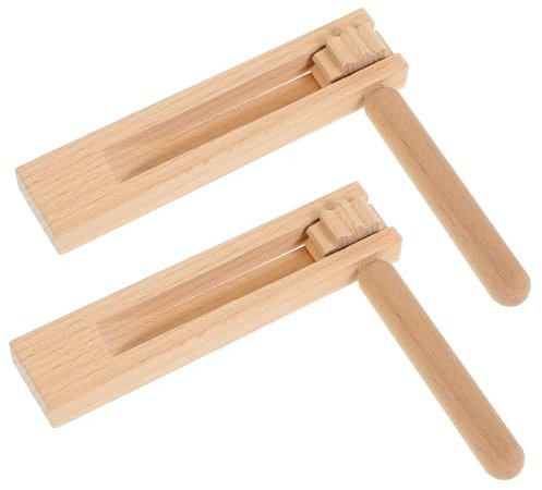 LALADEFIEE 2st Resonanzboden Handsummer Handklöppel Krachmacher Leichtes Spielzeug Geräuschemacher Musikspielzeug Für Kinder Partykrachmacher Lärmerzeuger Für Sportveranstaltungen Hölzern