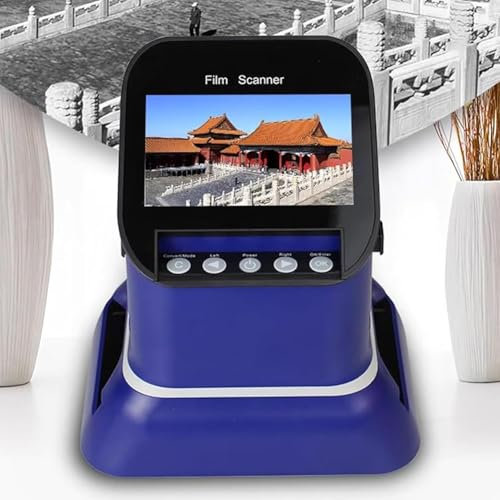 Bärbar digital filmskanner, HD-filmskanner med 4,3 tums LCD-skärm, 22MP filmnegativ skanner bildvisare, konverterar 35 mm / 135/126/127 negativ