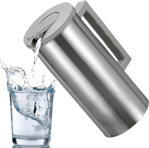 d'acqua in metallo, di grande capacità con coperchio, contenitore anti-scivolo per bevande calde e fredde, birra, caffè, succhi di frutta, distributore di bevande, scatole di bevande