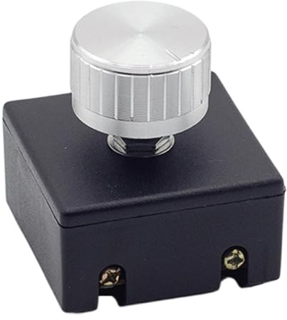 Ronyme Interruptor regulador de intensidad CA 110-220 V, accesorios, piezas compactas, perilla reguladora de intensidad de 60 W a 300 W para lámpara de, Plata
