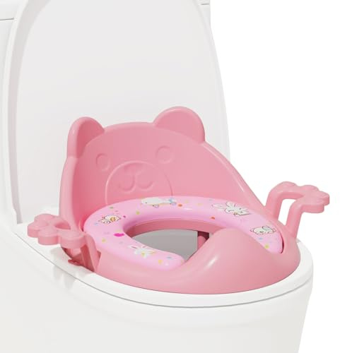 Asiento de Inodoro para Niños Cojín ajustable | Almohadilla de Entrenamiento para Inodoro para Niñas Niños Viajes Camping Autocaravana Dormitorio Baño Hogar Interior
