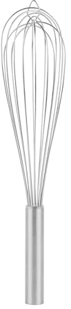 Restaurantware Met Lux 16 x 3 x 3 Inch Baking Whisk 1 French Whisk With Ergonomic Handle - Dishwashable Won't Corrode Stainless Steel Whisk For Whipping Baking Or Cooking