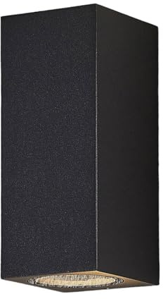 Lucande Outdoor Wall Light Lavina dimmable (Modern) in Silver Made of Aluminium (2 Light Sources, GU10) from Wall lamp for Exterior/Interior Walls House Terrace und Balcony