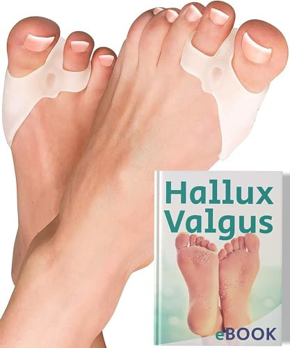 YOGAMEDIC Zehentrenner & Zehenspreizer Hallux Valgus Korrektur - 6 Stück,Transparent, Silikon - Sanfte Hammerzehen- & Ballenzehenkorrektur - Waschbar & Wiederverwendbar - Hallux Valgus Zehenspreizer
