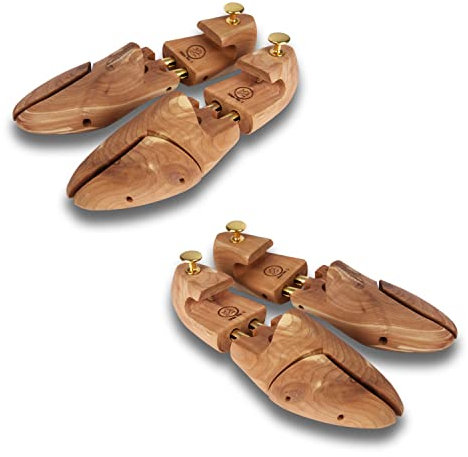 MTS care MAX No.1 Cedar 2 Paar Set Größe 45/46 - Zedernholz Schuhspanner für Damen und Herren - Schuhstrecker hält Schuhe in Form - für angenehme Frische
