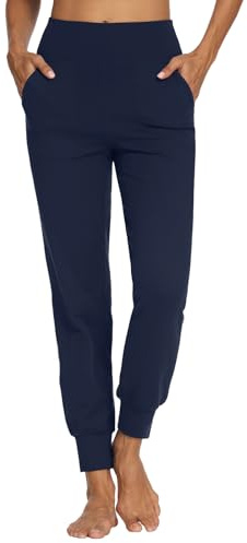 MOVE BEYOND Pantalones y Pantalones Piratas Deportivos para Mujer con 4 Bolsillos Cintura Alta Jogger Chandal de Fitness Yoga