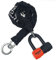 KRASER KR50+120L Antivol Moto Bloque Disque Mini U Homologué SRA + Chaine Haute Sécurité Acier Massif Boucle, Kit Sécurité pour Moto Velo Parking Garage, Boucle Multifonctionnelle, Longueur 120cm Ø10