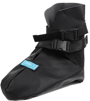 Waterproof Medical Boot Cover for Foot Injury, Non-Skid Fracture Boot Protector, Adjustable Pu Cast Sock Cover for operation restoration, Black, L Size