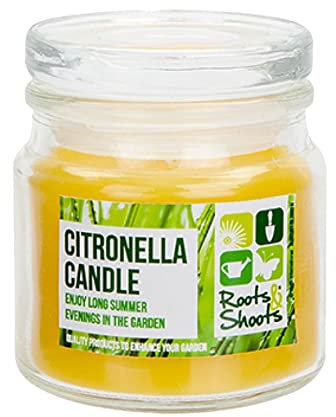 Citronella Candle in Glass Jar | 1 Piece | Yellow | 18 Hours Burn Time