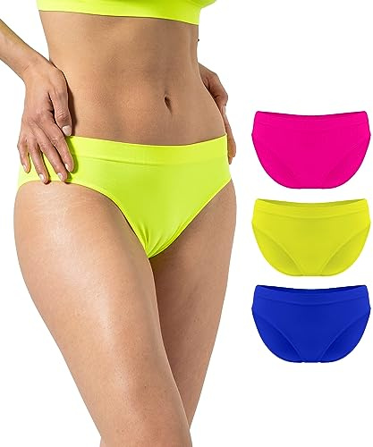 Risalti Culotte Femme Microfibre Seamless Pcs3 – Slip Femme sans Couture et Etiquettes, Culottes et Slips Douce, Élastique et Respirante Plus Confortable Que Le Coton - Made in Italy