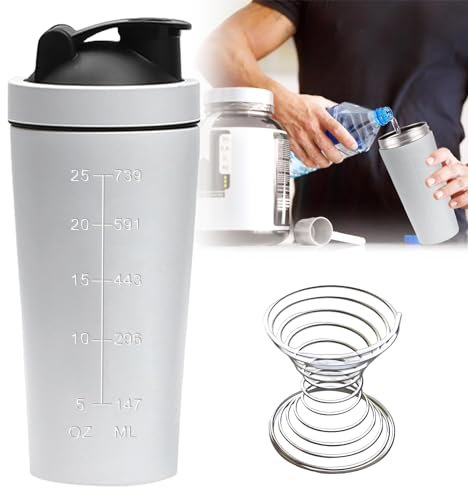 Shaker in Acciaio Inox per Proteine e Frullati da 750 ml - Bottiglia per Fitness