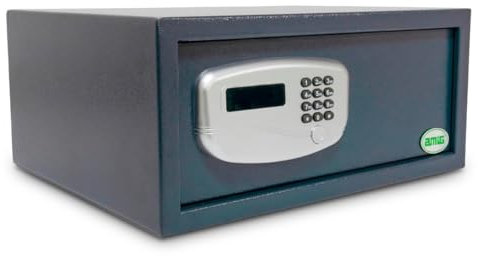 Amig Cassaforte con display a LED, Con sistema di apertura elettronico motorizzato, Cassetta di sicurezza per conservare denaro o oggetti di valore, Scatola per hotel, appartamenti o uffici |