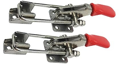 Lurrose 2pezzi Morsetto Ginocchiera in Acciaio Chiusura Leva Per Bauli Casse Scatole Fissaggio Laterale Serraggio u Installazione Semplice