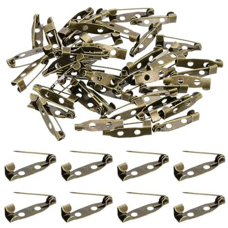 PATIKIL 50 spille con chiusura di sicurezza, 20 mm, colore: bronzo