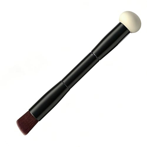 Pinceau Double Embout , Pinceau Poudre, Brosse à Racine de Cheveux, pour Retoucher et Couvrir les Racines des Cheveux