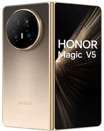 HONOR Magic V5 Smartphone Plegable, Pantalla 7,95 Pulgadas 120Hz, Batería 5820mAh, Almacenamiento 16+512GB, Snapdragon 8 Elite, Arte del Diseño Plegable, Teléfono Móvil Desbloqueado Android 15