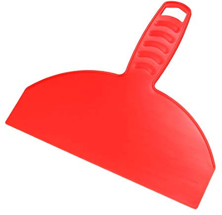 sourcing map Spatule Grattoir Masticage 8 Plastique Flexible Couteaux Enduire Disposable Épandeur pour Rubanage Cloison Sèche Paroi Peinture Rouge
