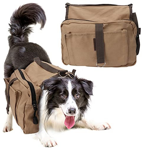 Hundryggsäck Hundryggsäck Multifunktionell utomhus Hundsadelväska Resa Camping Vandringsutrustning Pet Trail Pack för medelstora och stora hundar