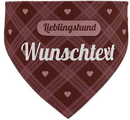 printplanet® - Hundehalstuch mit Name oder Text - Halstuch für Hunde - Layout Lieblingshund - Größe L